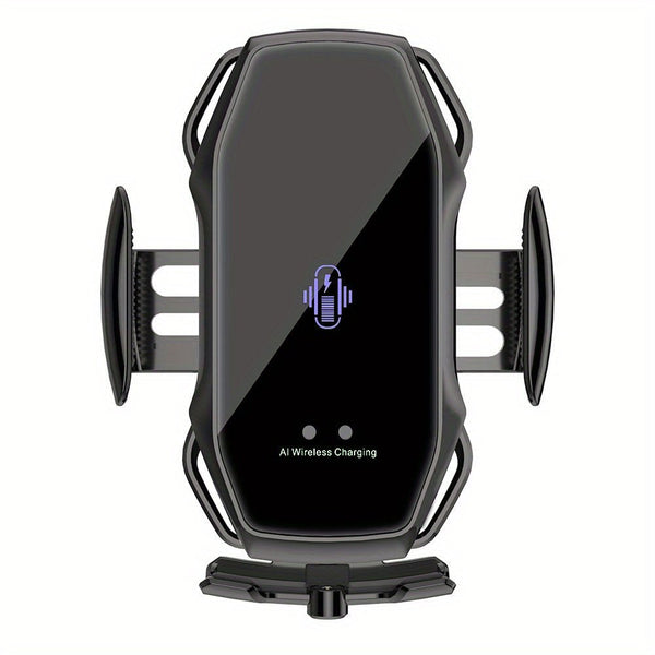 15W QI Phone Holder with Automatic Clamp Smart Sensor Car Wireless Charger