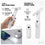 Portable Handheld Fan, 3-in-1 with Power Bank and LED Flashlight, USB-C Rechargeable, White, Foldable Pocket Size, Travel