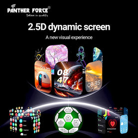 Panther Force AMOLED Display Smart Watch and Health Tracker with 3 straps included
