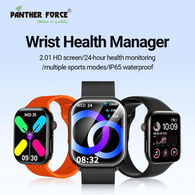 Panther Force AMOLED Display Smart Watch and Health Tracker with 3 straps included