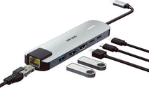 VEN‑DENS 4‑in‑1 & 6‑in‑1 Multifunction Hub Adapter with 4K HDMI, USB-C, USB-A