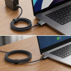 240W 2-in-1 USB-C to USB-C 2M Cable with 140W MagSafe 3 Fast Charging Adapter – Compatible with MacBook Pro 14” & 16” (2021–2024), MacBook Air M2/M3, USB-C Laptops & Devices