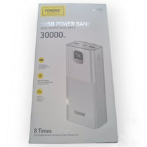 Foneng 30,000mAh Fast Charging Power Bank with 3 USB ports - 2x USB-A and 1x USB-C - interiorautotech